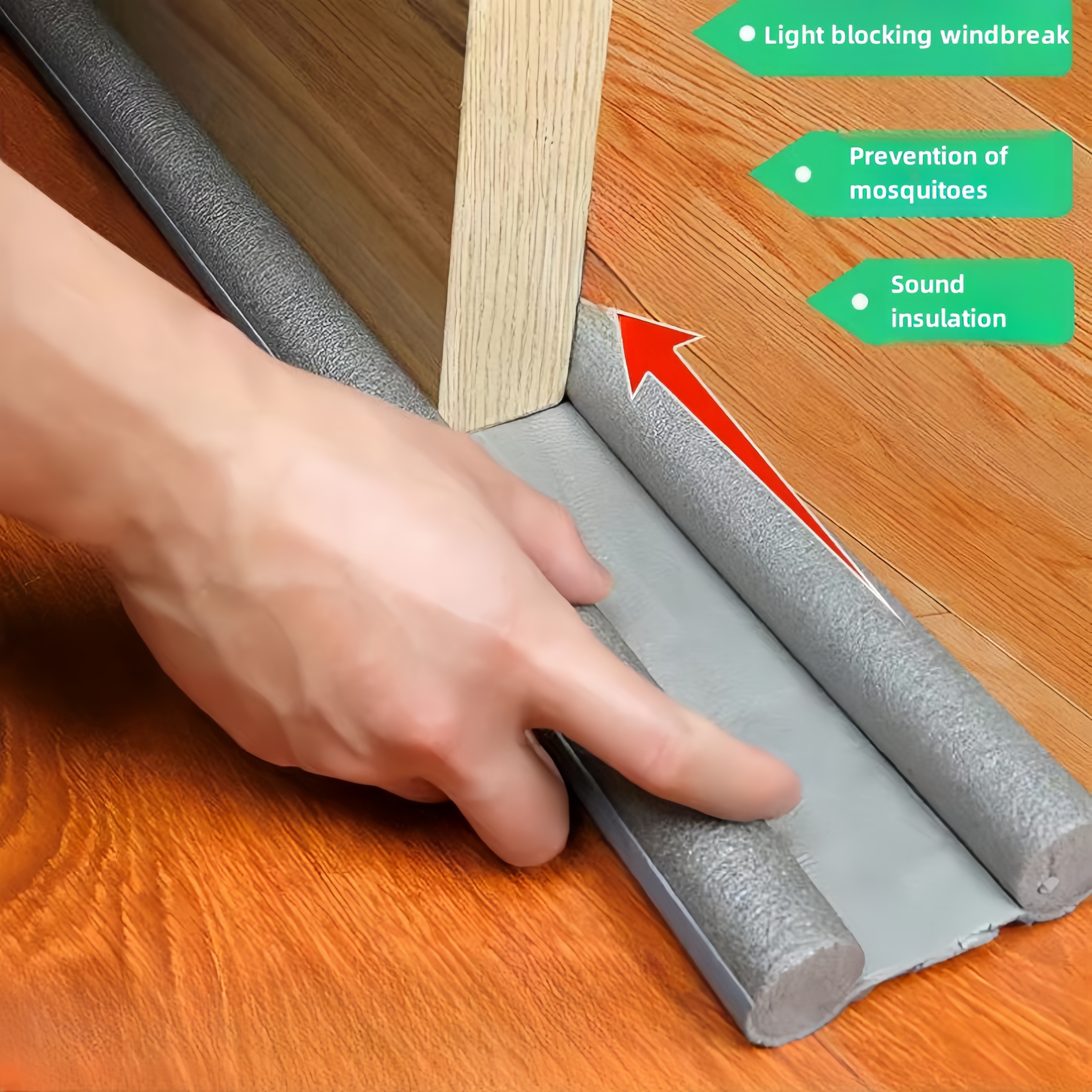 1PC/5PC Door Draft Stopper Weatherproof for Bottom of Doors Guard Double Flexible Wind Noise Weather Stripping Door Seal Door