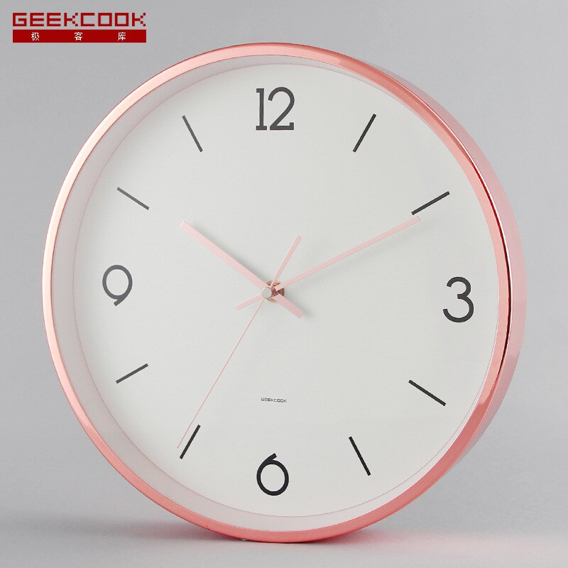 Modern Metal Wall Clock Silent Gold Silver Luxury Wall Clocks Kitchen Clock Large Wall Watches Home Decor Duvar Saati FZ767: Rose Gold