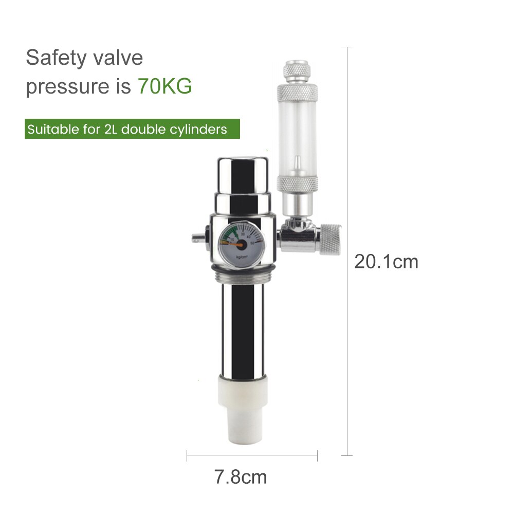2L Double Aquarium CO2 Generator System Kit CO2 Stainless Steel Cylinder Generator System Carbon Dioxide Reactor for Aquarium: style 1