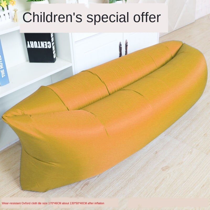 Opblaasbare Sofa Draagbare Slaapzak Lucht Slaapbank Super Licht Kussen Lifer Sofa: Bruin