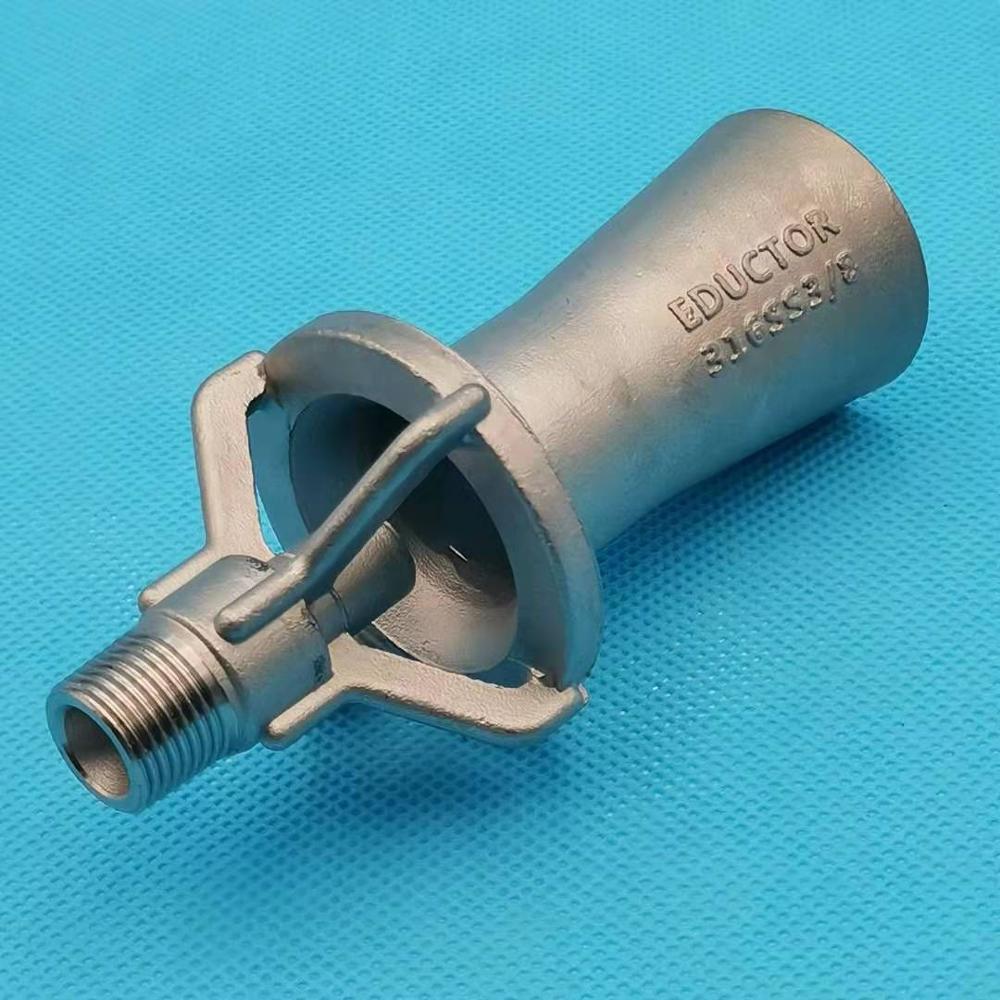 316SS Mixing Fluid Eductor, Solution stirring mixing venturi nozzle,one-piece construction epoxy industrial nozzle