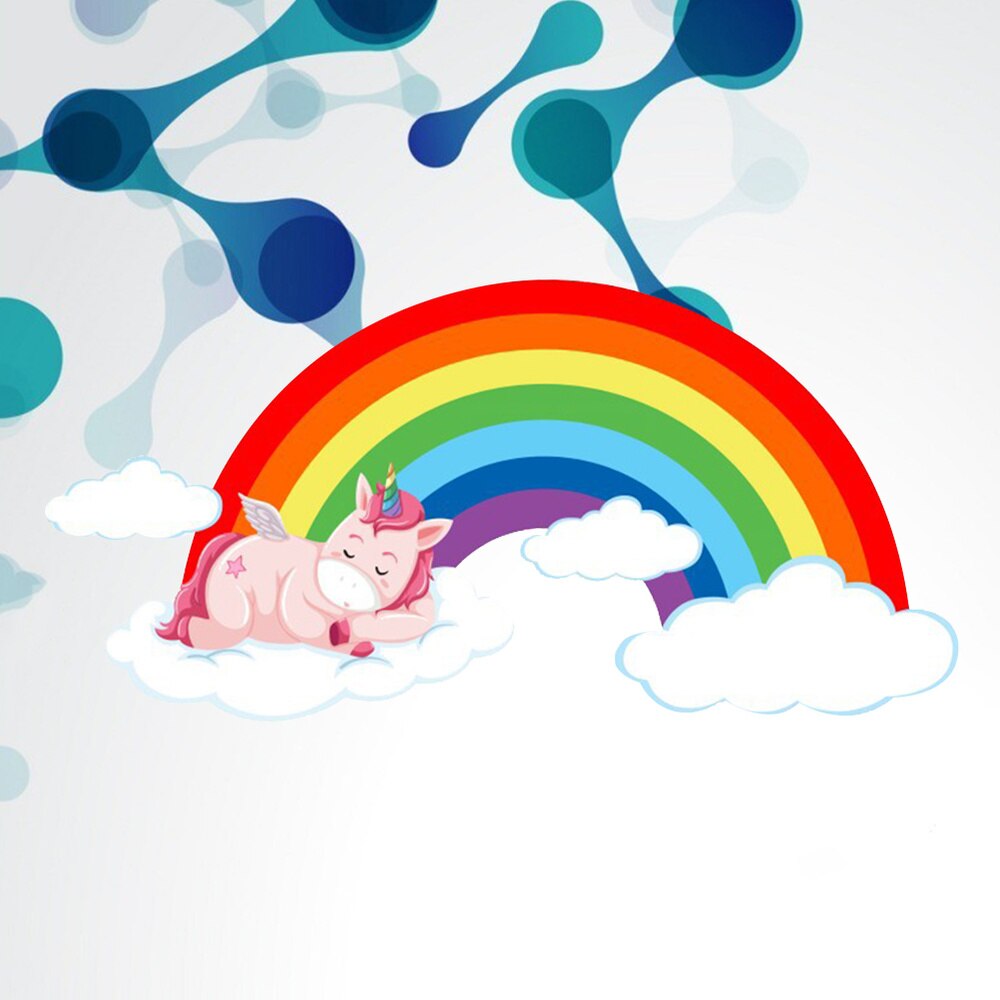 Rainbow Wall Stickers Wallpaper Unique Wall Decal Decorative Sticker for Kids Living Room Bedroom: Default Title
