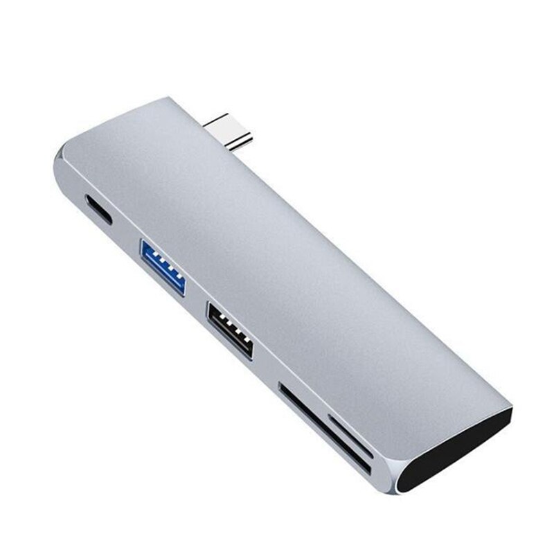 USB-C Hub Adapter, Tragbare 5 in 1 USB Typ C Adapter mit USB 3,0 USB 2,0 Häfen,SD/TF Kartenleser und PD Ladung Hafen