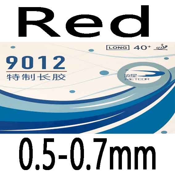 Meteor 9012 long pips out table tennis rubber for racket ping pong paddle bat: Red 0.5-0.7mm