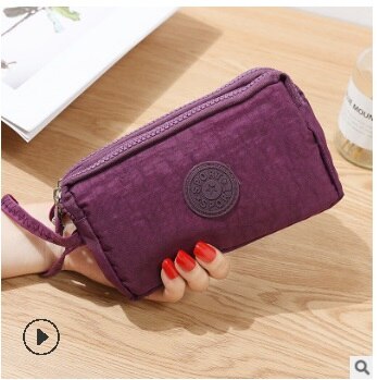 Women Canvas Small Coin Purse Card Zipper Wallet Holder Phone Bag Clutch HandbagCash Card Phone Holder Case Clutch Handbag: F