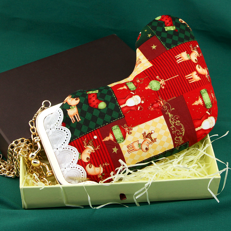 Calcetines de Navidad de fieltro DIY, paquete de Material hecho a mano, botas de Navidad, monedero