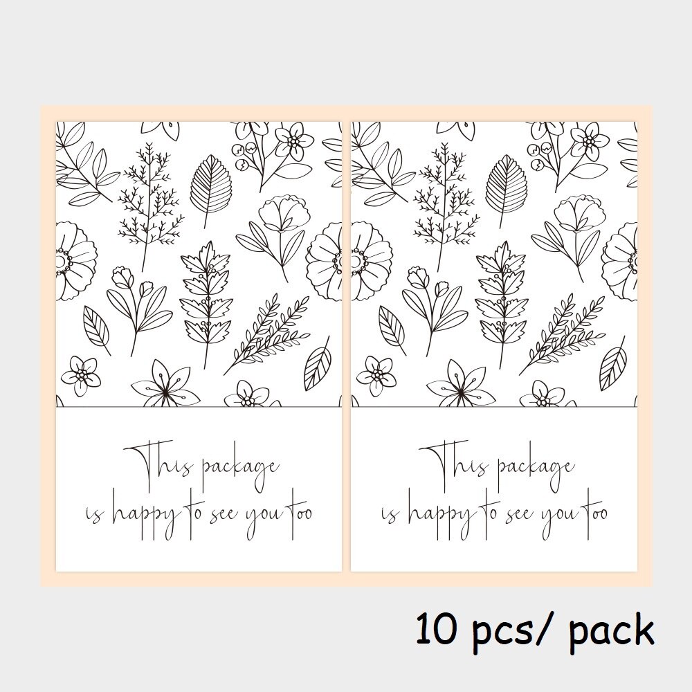 10-50pcs Green Leaf Rectangular Sticker Packaging Supplies Box Sealed Sticker Sticker Coated Paper Label: QY958-10pcs