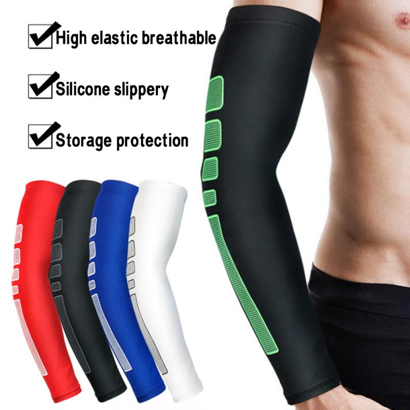 Basketball Armguard Sports Protective Gear Tennis Riding Taekwondo Breathable Warm Long Bracers Sleeve Sunscreen Arm Set