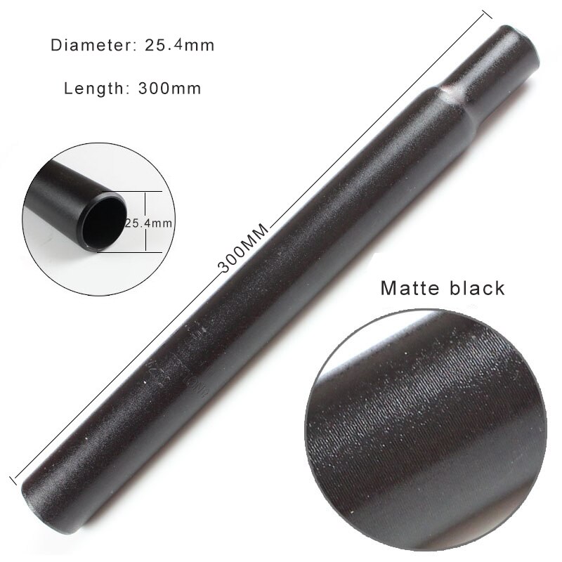 25.4/27.2Mm Mountain Mtb Bike Zadelpen Aluminium Zadelpen Lange Vaste Gea 350 450Mm Krimpbare Zadel fiets Accessoires: Black1 300MM