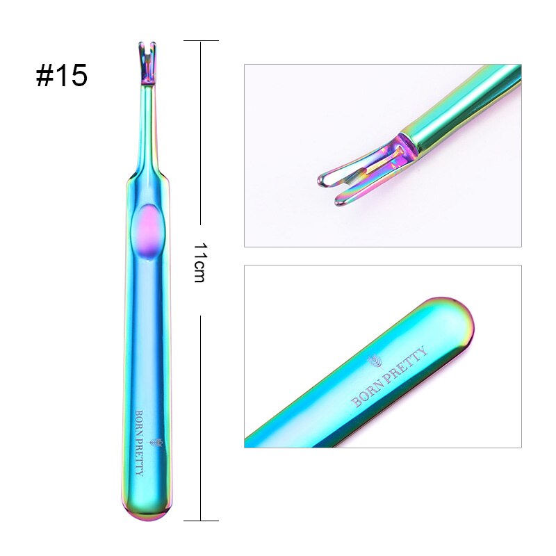 BORN PRETTY 1 PC Nail Art Tool Nipper Nail Cuticle Scissor Dead Skin UV Gel Remover Pusher Nail Stamper: 15