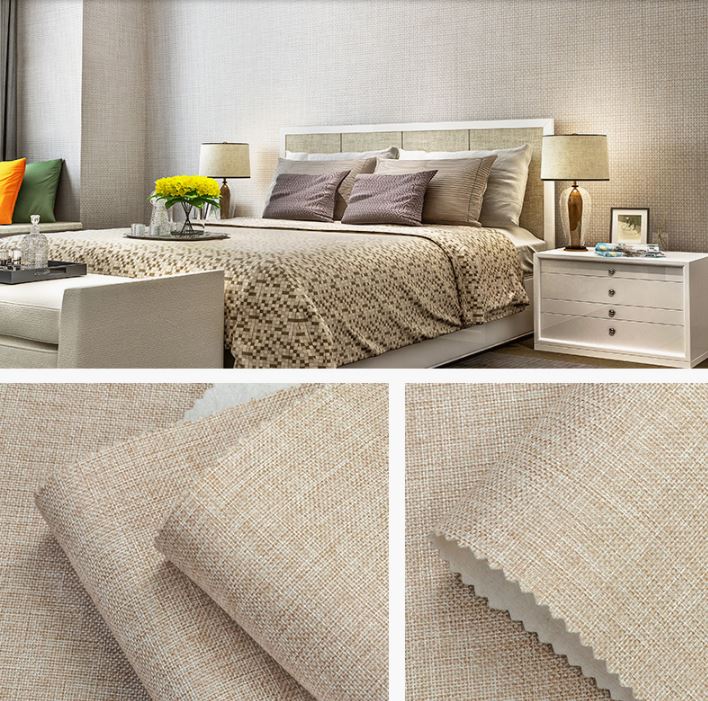 138*100cm linen Textured leather soft PU leather fabric PU artificial leather for sofa Background wall decorative 0.7mm thick