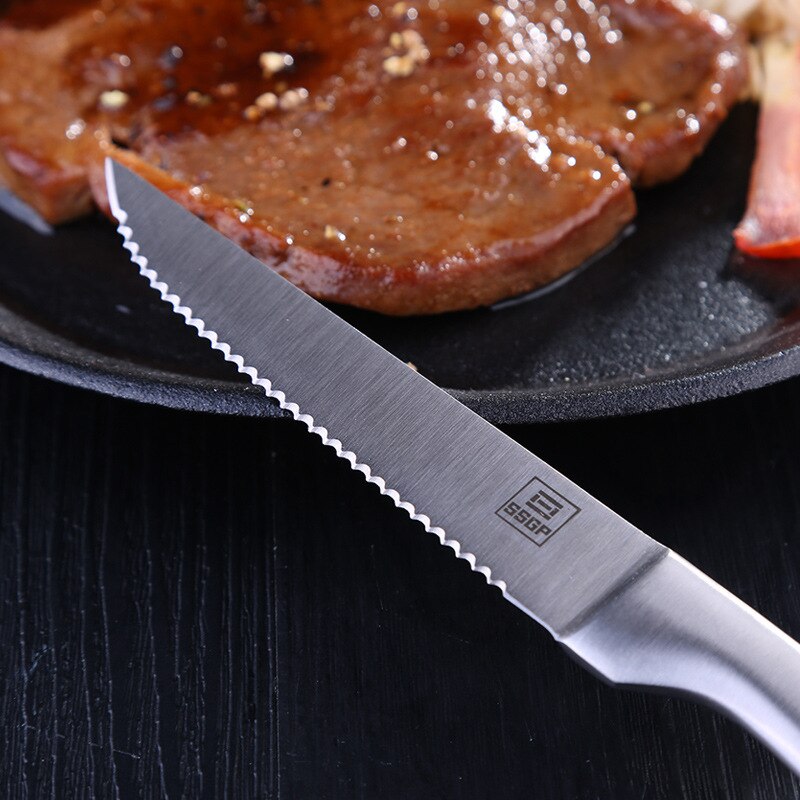 Mes steak 304 dikke roestvrijstalen fruitkeukenbenodigdheden alles-in-één hoge temperatuurbestendigheid superieur
