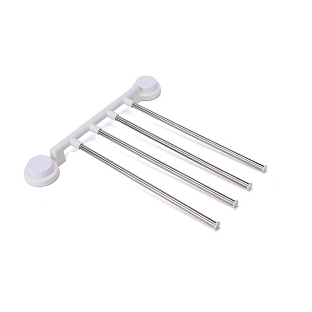 Stanzen-freies Handtuch Gestell Drei-stange vier-stange 360 Grad Rotierenden Handtuch Gestell Schlecht Haushalts Handtuch Stange: 4 Stange