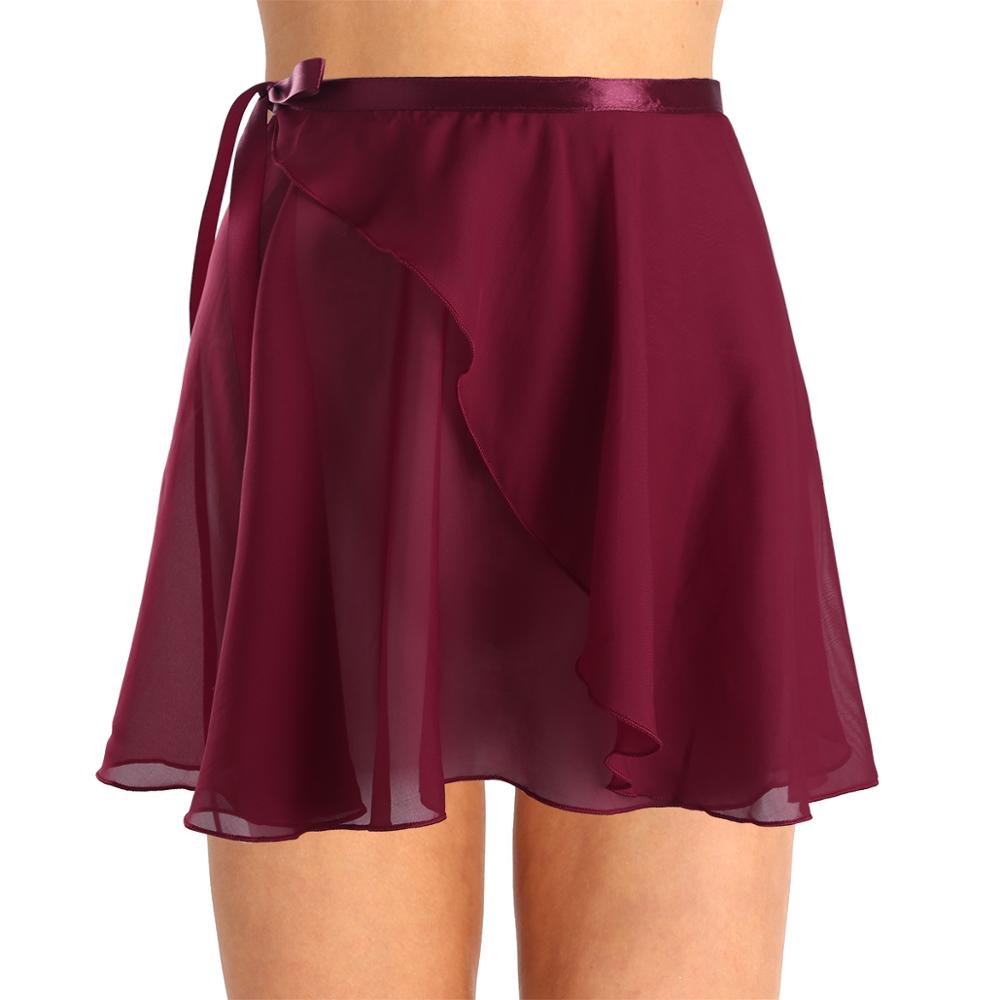 Frauen Erwachsene Damen Ballett tanzen Röcke Chiffon Ballett wickeln Felsen tanzen Schlittschuh wickeln Über Schal Mit Taille Krawatte für Leistung