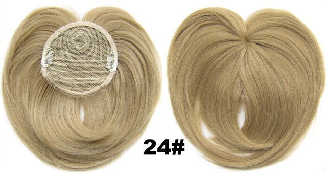 Clip in on synthetic top closure hair fringe head skin hair bang B7 18 colours available 4pcs/lots: B7 Color 24