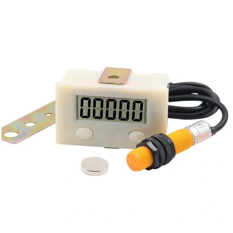 Electronic Counter LCD Digital Tally Counter 0-99999 Forward People Door Counter Panel 5 Digits Shockproof Retail Gauge: plastic