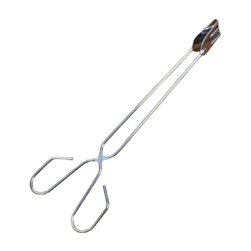 Multifunktionale Edelstahl-Grillzange für Lebensmittel, Gemüse, Fleisch, Holzkohleklemmen, Bratzange, tragbare Zange, Outdoor-Gadget: Rot