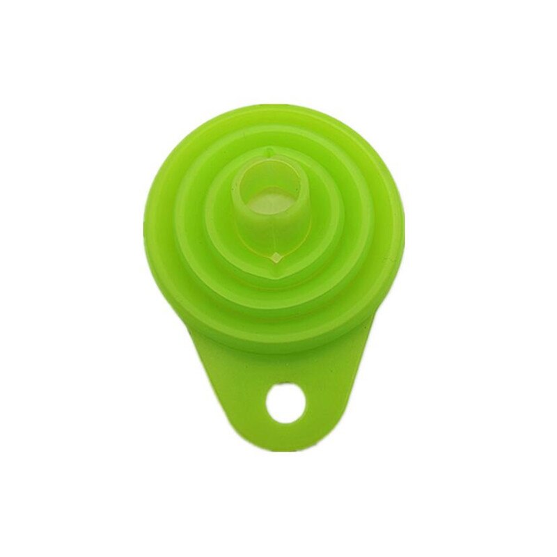 1Pcs Mini Opvouwbare Trechter Silicone Inklapbare Trechter Opvouwbare Draagbare Trechters Worden Opgehangen Huishoudelijke Vloeibare Doseren Keuken Gereedschap: green