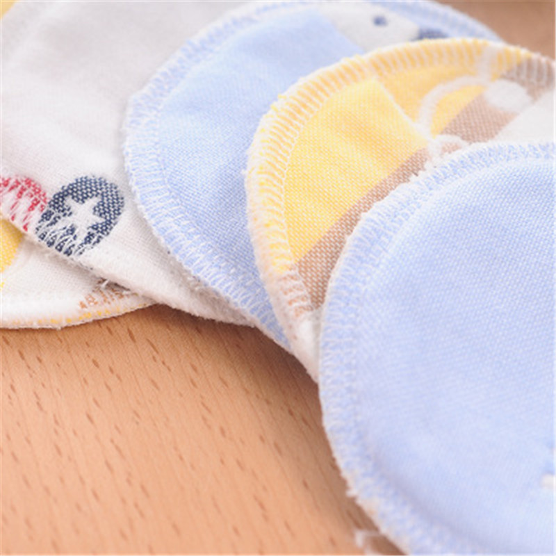 10Pcs Reusable Breast Pad Nursing Pads For Mum Washable Waterproof Pregnant 9cm,12 layers of gauze Material Cotton