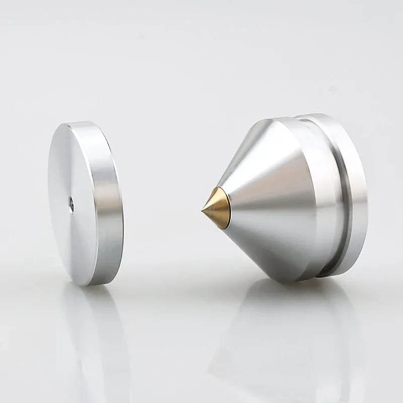 8-set aluminium luidsprekerstandaard voeten voetpad kegelvloer voetspijker metalen spikes voor audioapparatuur