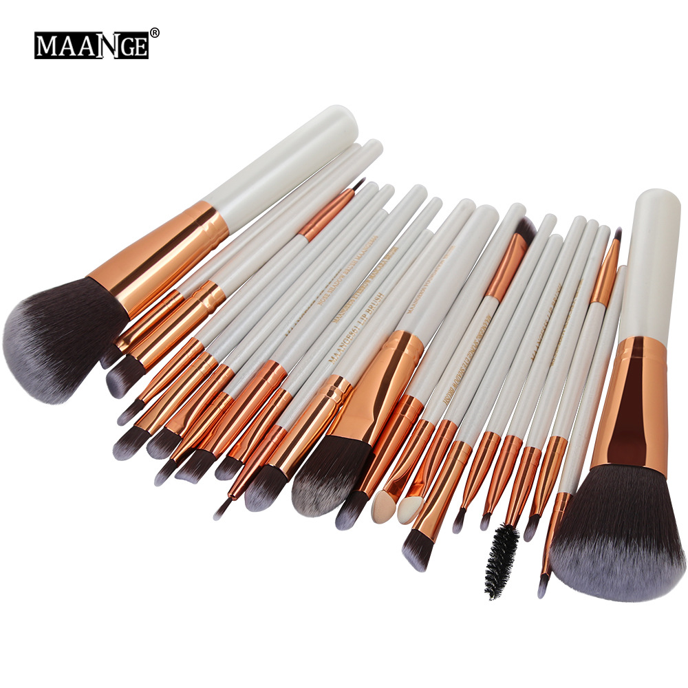 MAANGE 22 unids/set conjunto de brochas de maquillaje cosméticos para sombra de ojos cejas mezcla de bases Blush Beauty Makeup Tool