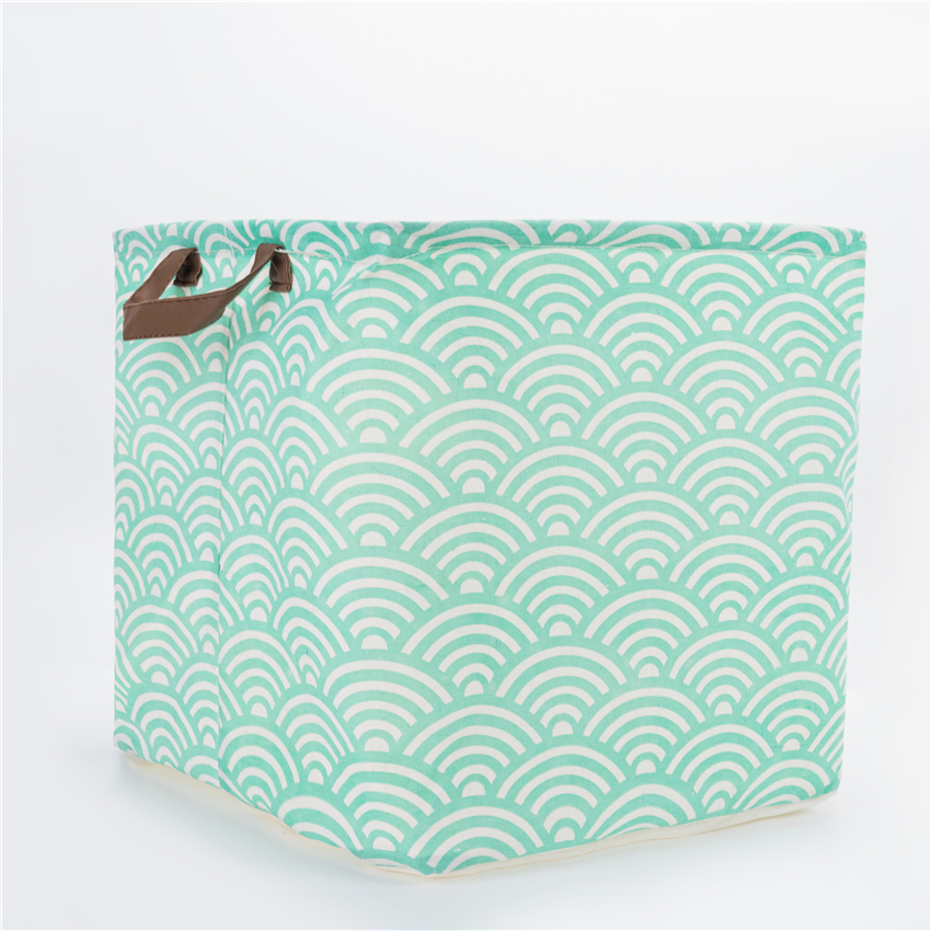 Cube Folding Cotton Linen Fabric Storage Box Clothes Toys Storage Basket For Toys Organizer Home Laundry Basket With Handle: 12
