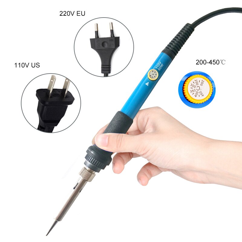 60W Electric Soldering Iron Adjustable Temperature Control Soldering Iron Set High Power Rework Welding Repair Tool Solder Irons