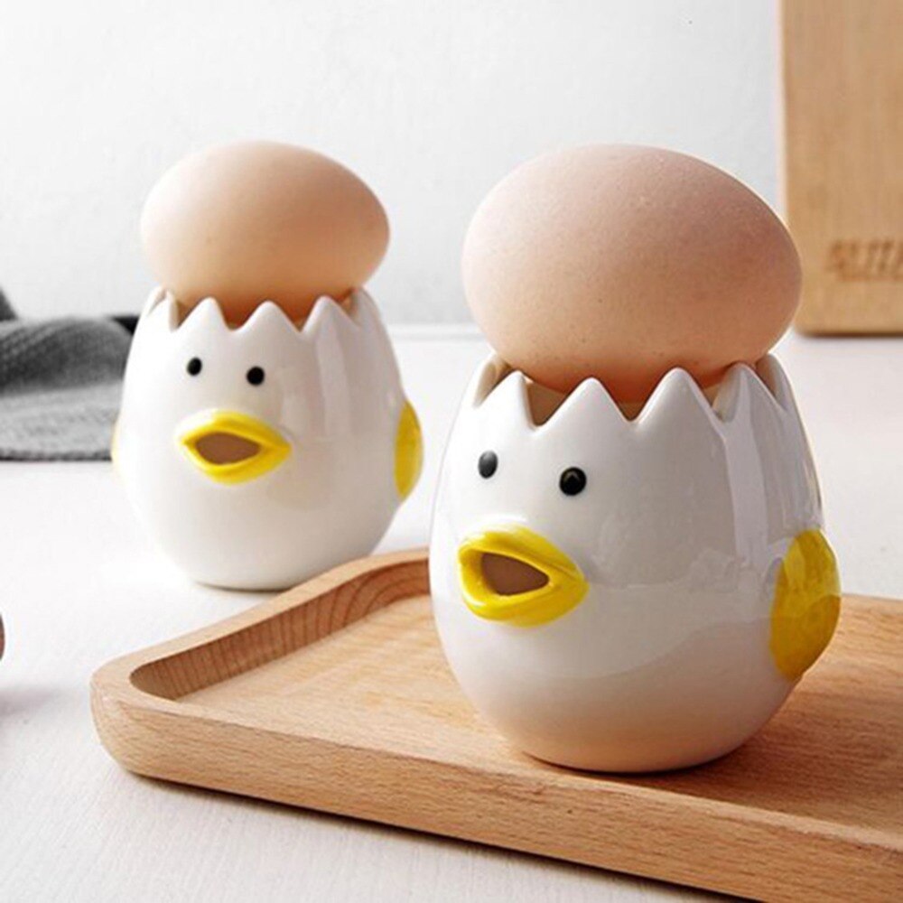 Kitchen Ceramic Cartoon Egg White Separator Yolk Dividers Chicken Kitchen Tool Cute Egg Yolk White Separator Cartoon Chick
