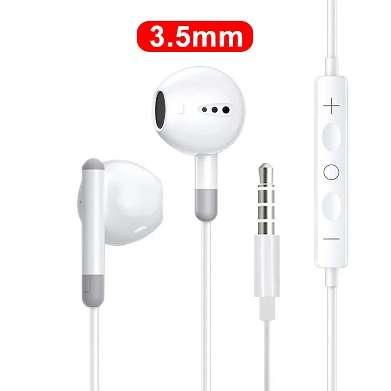 USB Type C Headphone For Apple iPhone 15 Pro Max 14 13 12 11 Wired Earphone 3.5mm Lightning Bluetooth Earbud Accessorie: Red