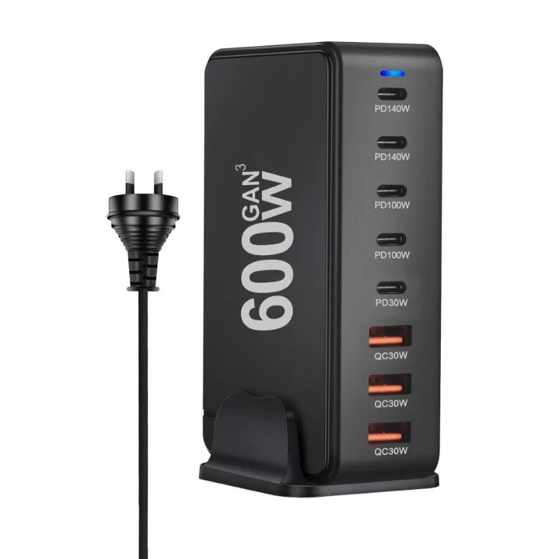 600w gan snellader met 3.0 usb-c-poorten (5c , 3apd 8 , draagbaar en geschikt voor tablets.: Au