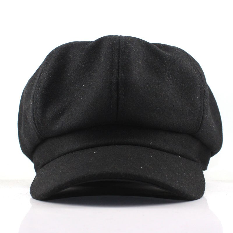 låve Oktagon Hatt - Britisk Stil Ull Baret - Høst/Vinter uformelt Lue til takrenne