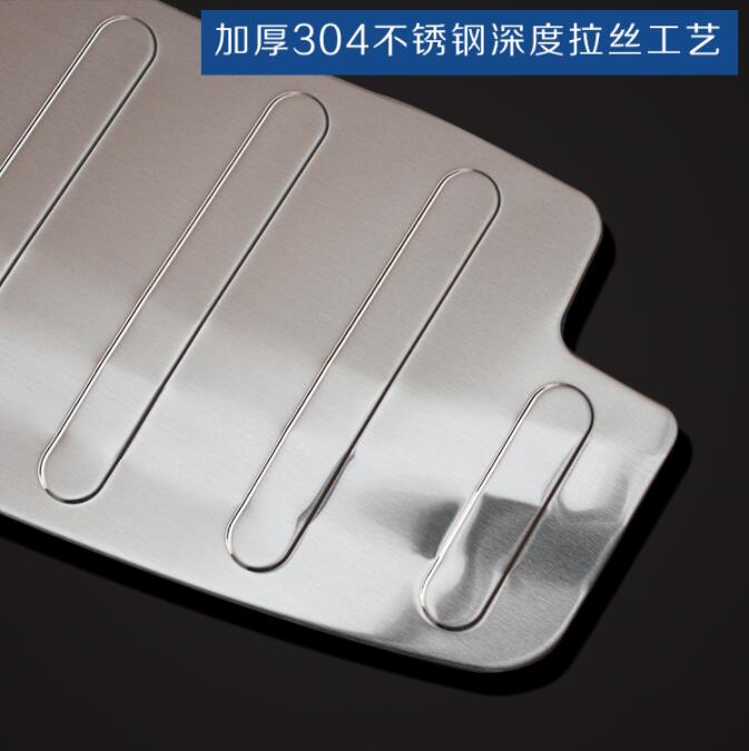 Parachoques trasero de acero inoxidable Protector de alféizar embellecedor de placa de banda de rodadura para Ford Ecosport