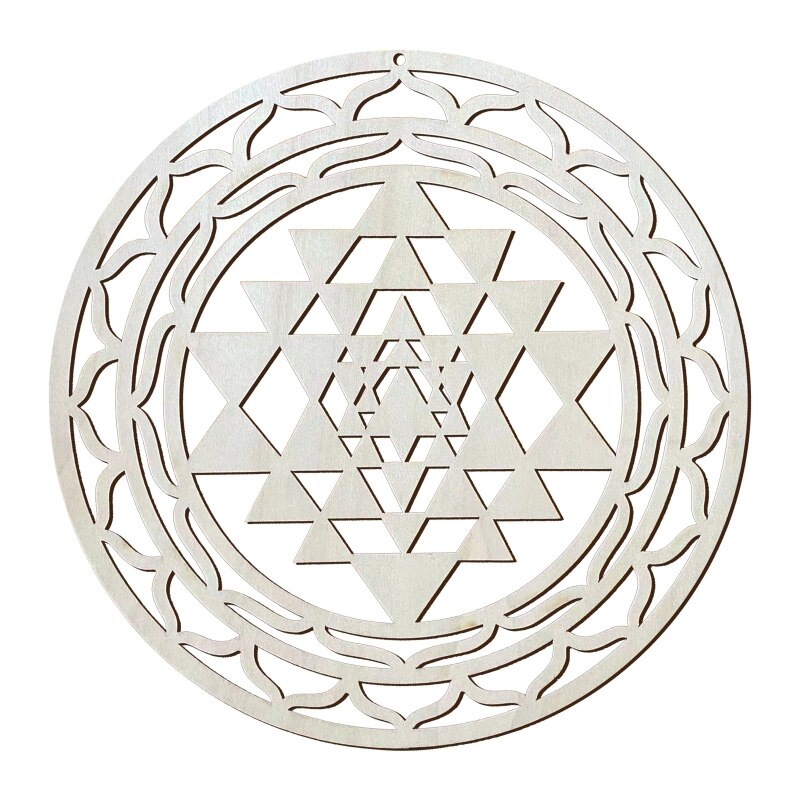Sacred Geometry Ornament Wooden Wall Art Decor Wood Mandala Crafts