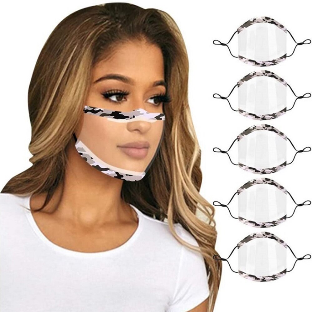 Transparent Gesicht Maske Mit Schwamm Rand Klar Fenster Sichtbar Ausdruck Gesicht Abdeckung Waschbar Maske Für Gehörlose Und Schwer Von hören