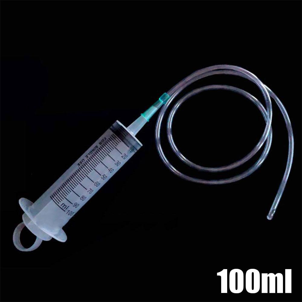 Pompe à huile de baril de seringues de grande capacité, réutilisable, tuyau de 1m, alimentation pour animaux de compagnie, pompe de mesure, seringue à vide, 100 ml, 300 ml, 550ml: YELLOW