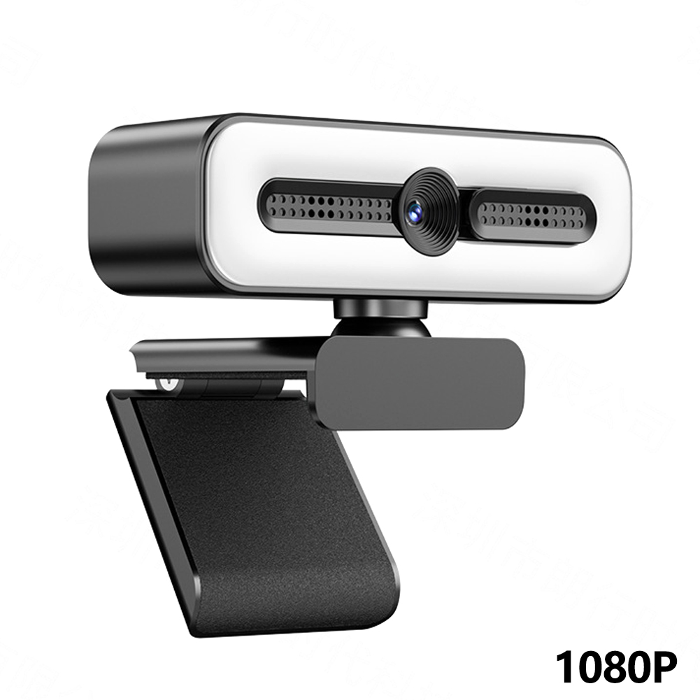 4k/2k/1080p webcam hd con microfono, luce webcam a led con messa a fuoco automatica, telecamere per computer e pc, webcam per registrazione video: Rosso