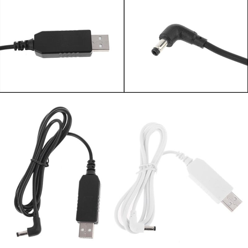Universal 90 Degree USB 5V to 12V 4.0x1.7mm Power Supply Cable for Tmall Smart Bluetooth Speaker Echo Dot 3rd Router LED Strip
