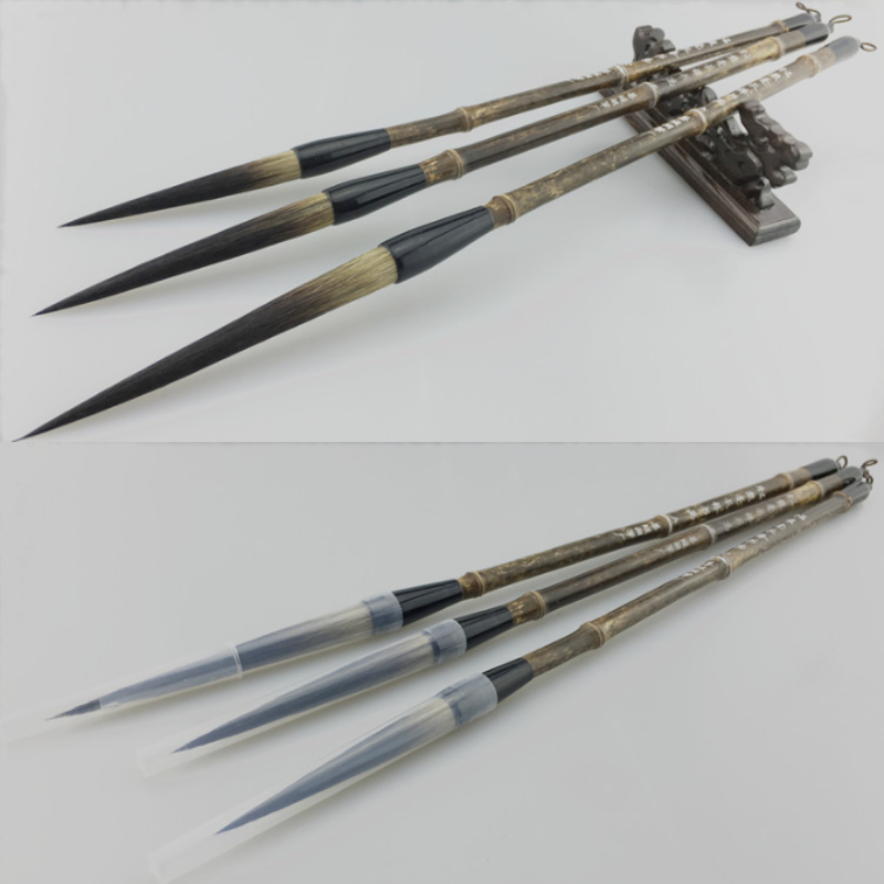 Long Bear Hair Calligraphy Brushes Calligraphy Painting Practice Brush Regular Script Running Hand Cursive Handwriting Brush Pen