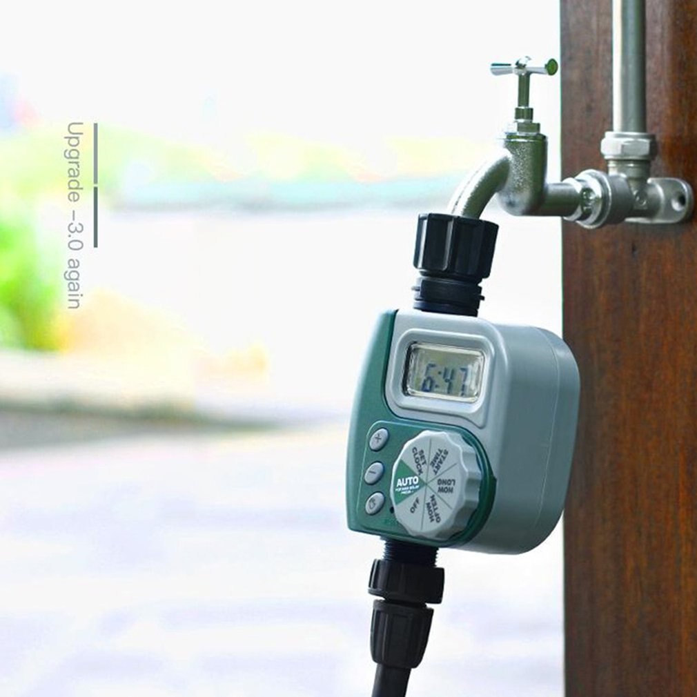 Battery Operated Automatic Watering Sprinkler System Irrigation Controller Programmable Digital Hose Faucet Timer with 2 Outlet