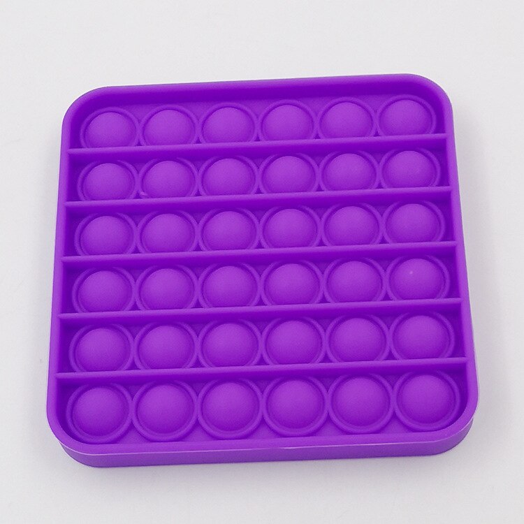 Rodent Pioneer Games Push Bubble Toy Squeeze Toys Fidget Toy Squares Necessities Push Bubble Fidget Sensory Toy: Square purple
