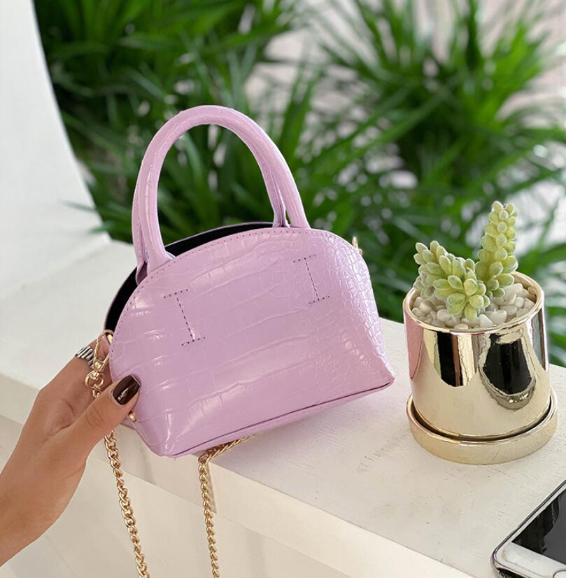 Mini-tas met krokodillenmotief, pu-leren dameshandtas, schoudertas met ketting