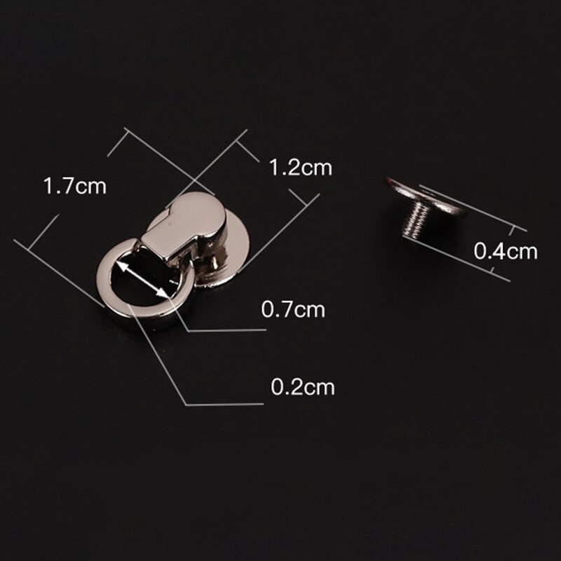 10 stk metalpose sidelille anker kile bøjle klemmer taske sidekant anker link hardware med o ringe lille taske pung
