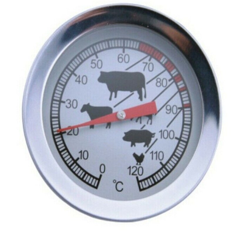 Rustfrit stål grilltermometer bbq fleischthermometer termometer til grill bøf ryger