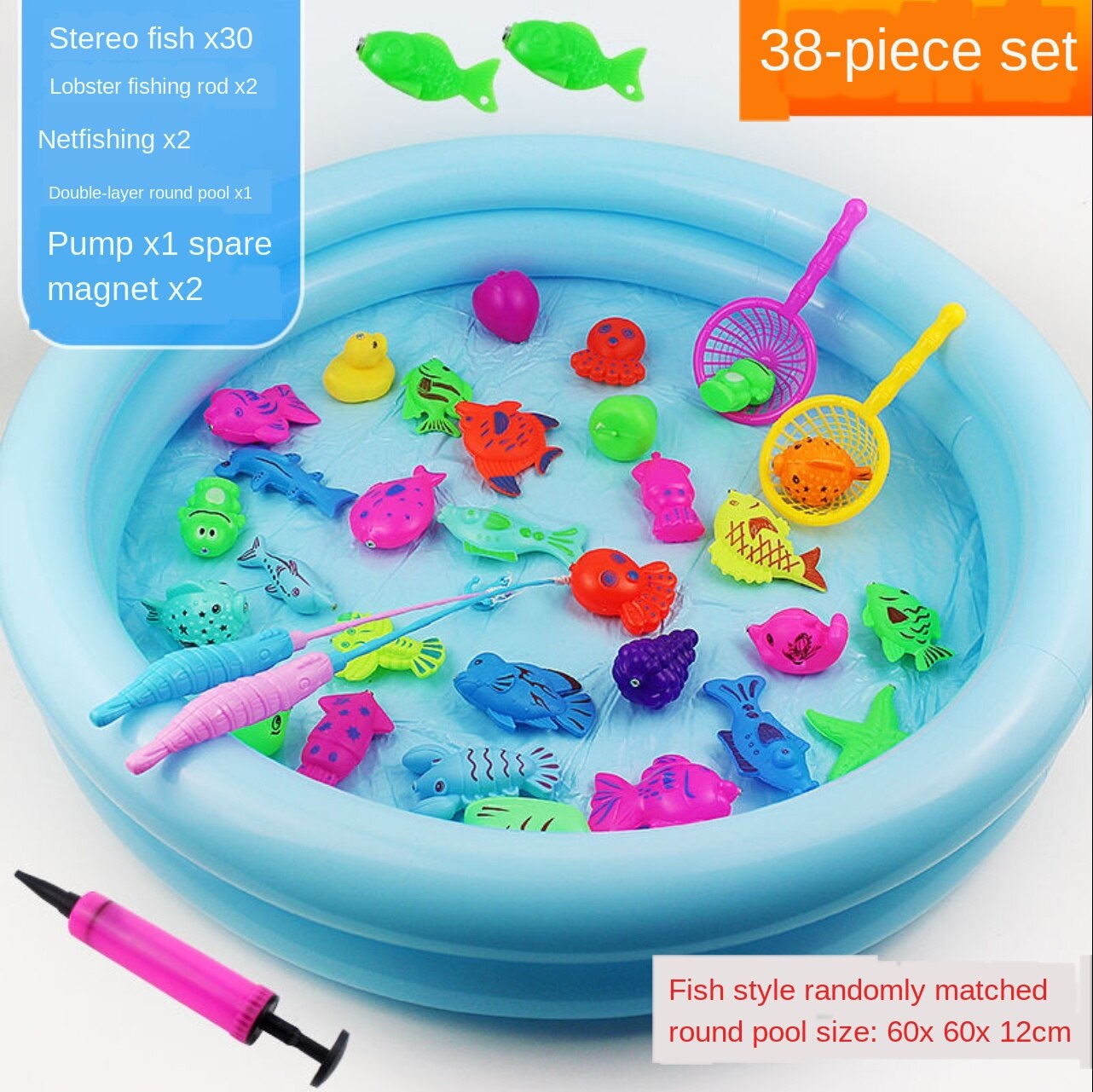 1-5-Jaar-Oude Hengel Simuleert Speelgoed Vissen Zwembad, ontwikkelt Speelgoed Om Trein Hand En De Hersenen Coördinatie Vermogen.: Combined package 1