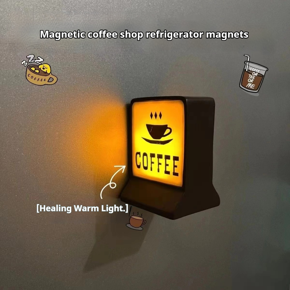 Mini Refrigerator Sticker Convenience Store Magnetic Light Box Display Board with Luminous Light Box Model Ornament: Burgundy