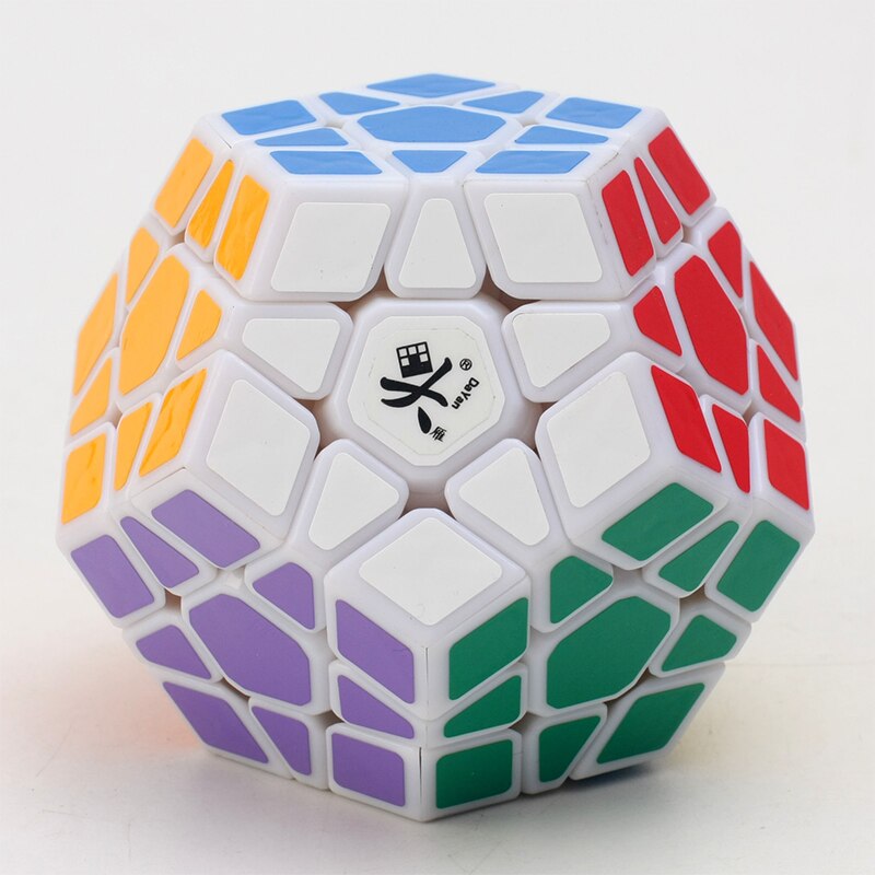 Original DaYan Megaminxes V2 M 12 sides magnetic cube puzzles Dayan 3x3 dodecahedron cubo magico educational toys for kids: v1 white