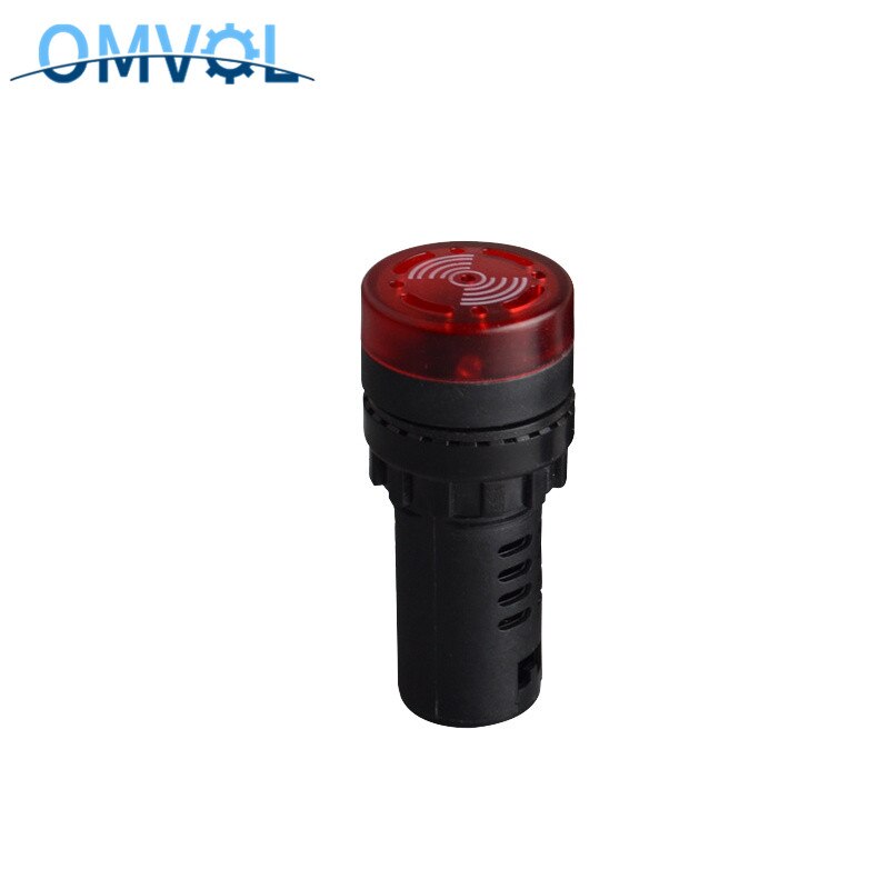1PC AD16-22SM Panel Mount 22mm led Indicator buzzer 5v 12V 24V 110V 220V: 22mm  RED 220V