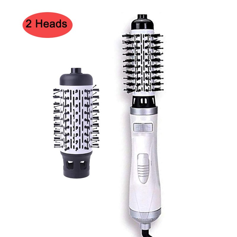 Brosse sèche-cheveux 3 en 1, ronde, rotative à Air , ionique négatif, Volumizer, bouclage automatique: 2 heads