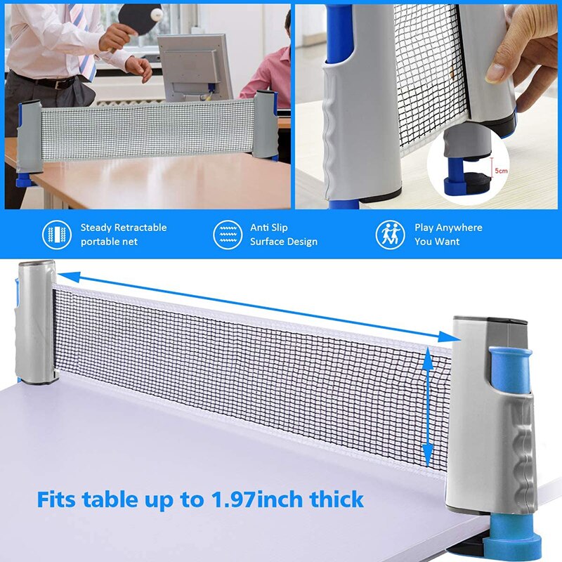 Competition table tennis racket set portable table tennis racket telescopic rack set 3 table tennis