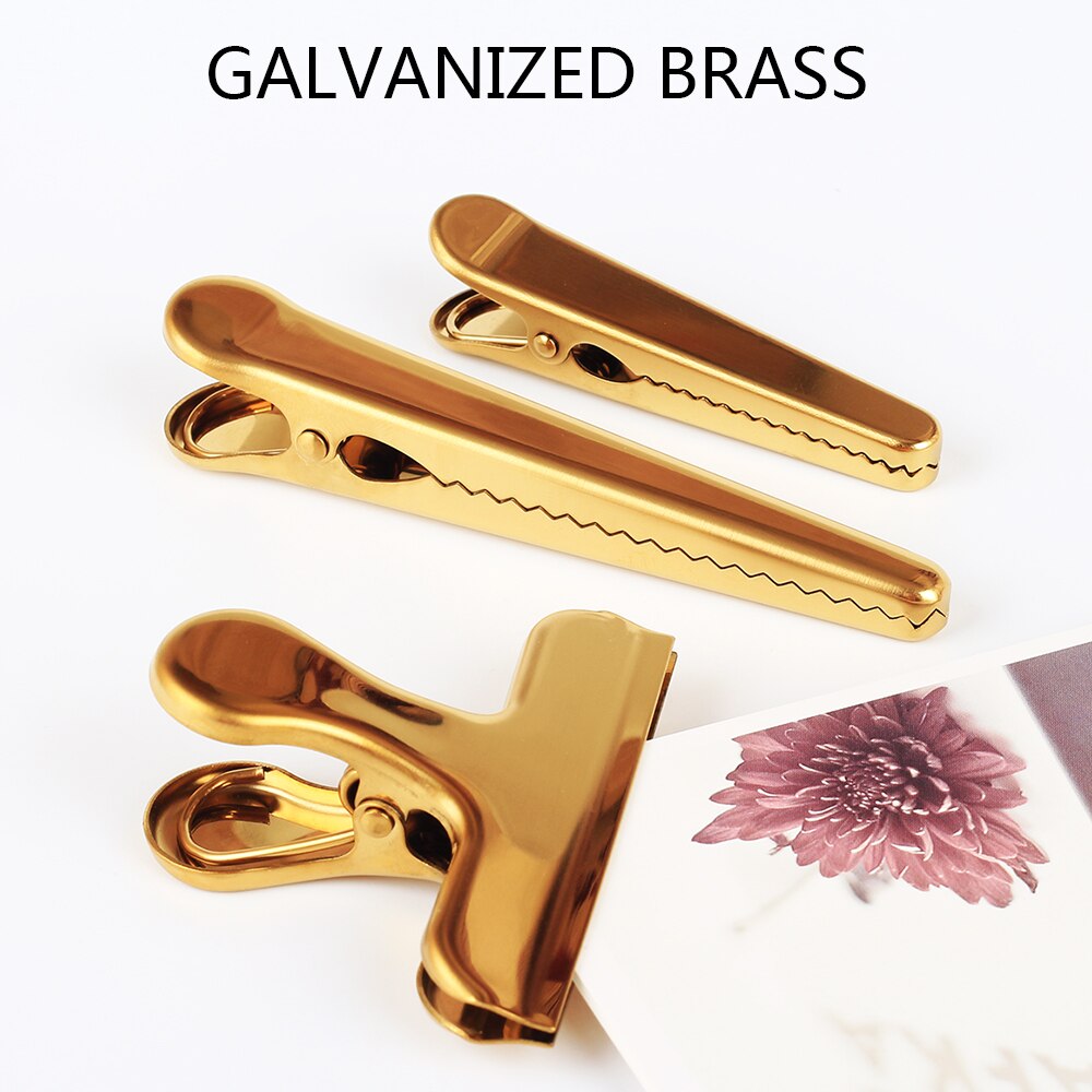 Jamie notes nordisk stil galvaniseret messing clips vintage retro metal guld papir clips segl clip rejsendes notesbog tilbehør